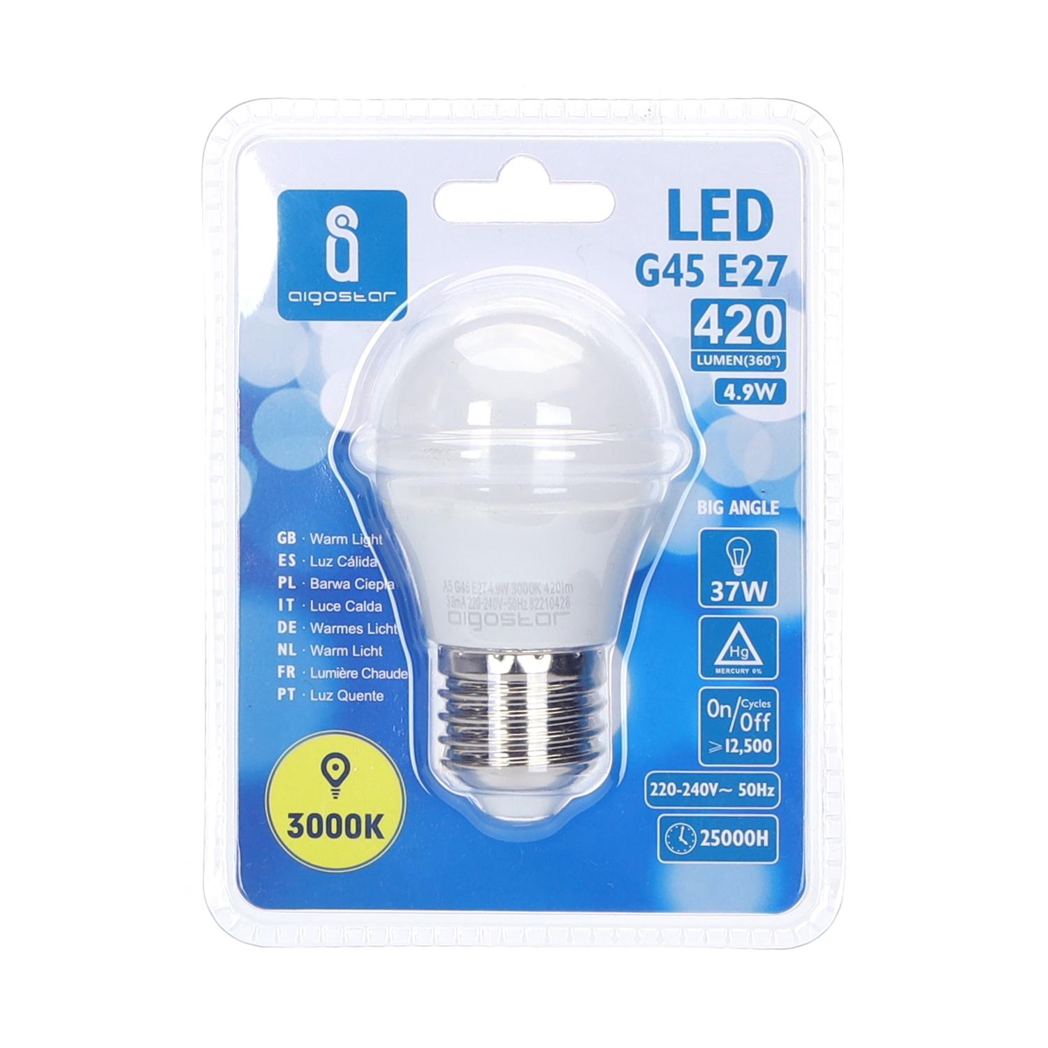 LED E27 4.9W G45