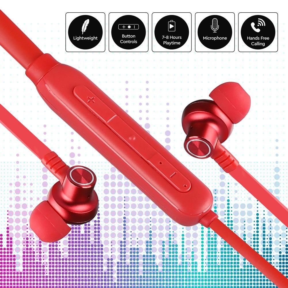 VT-6166 BLUETOOTH HEADSET-500mah BATTERY-RED