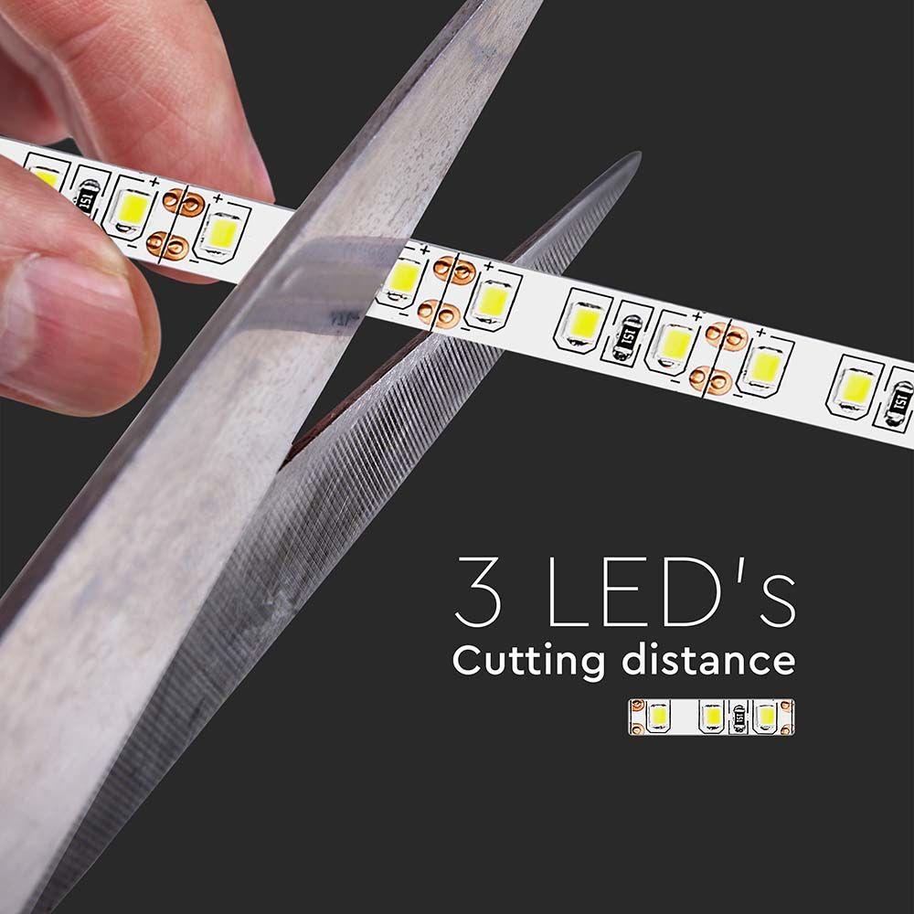 VT-3528 120 8W/M LED STRIP LIGHT COLORCODE:3000K IP20 (5M/ROLL)(PRICE PER M)