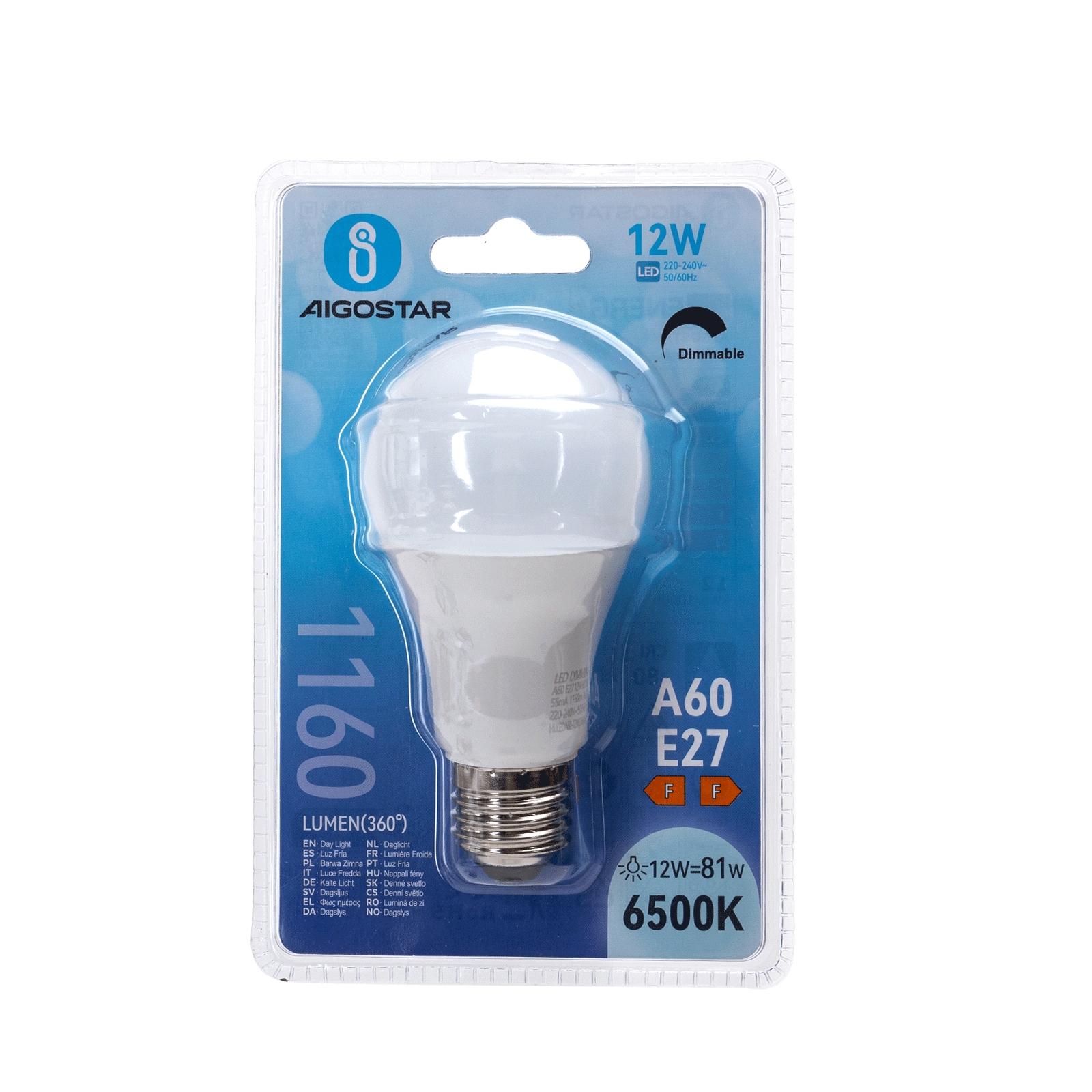 Ściemnialna żarówka LED A60 E27 12W 6500K