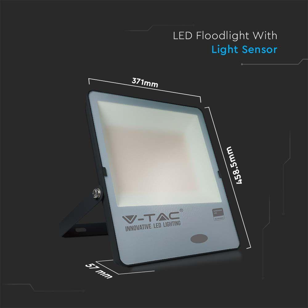 VT-272 200W PHOTOCELL SENSOR FLOODLIGHT SAMSUNG CHIP 3000K