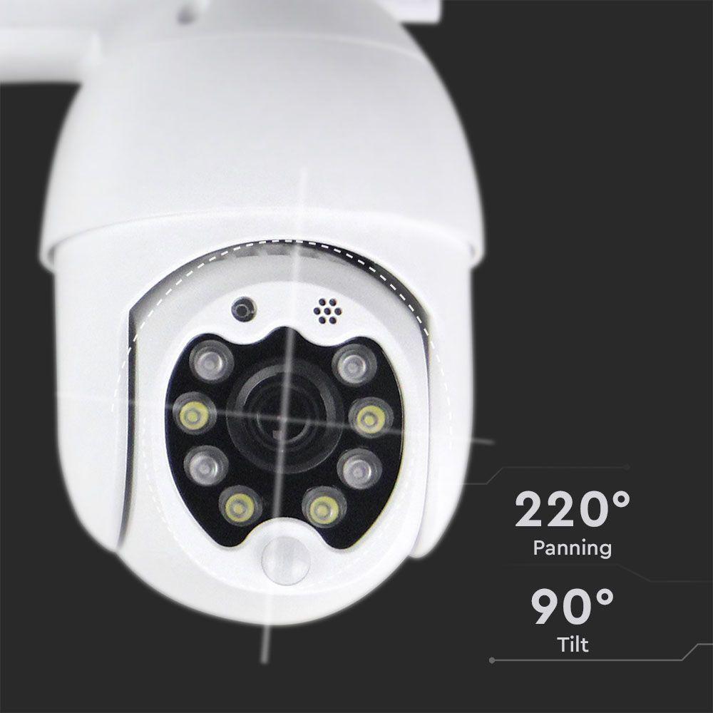 VT-5158 IP OUTDOOR WIFI CAMERA WITH 8 LED LIGHTS-3MP-IP65-DOME