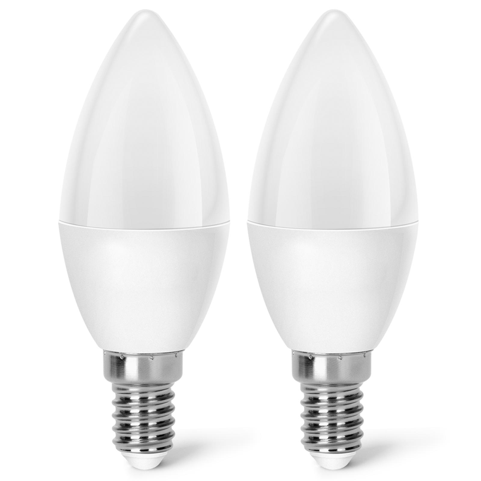 LED E14 6W C37 2pcs