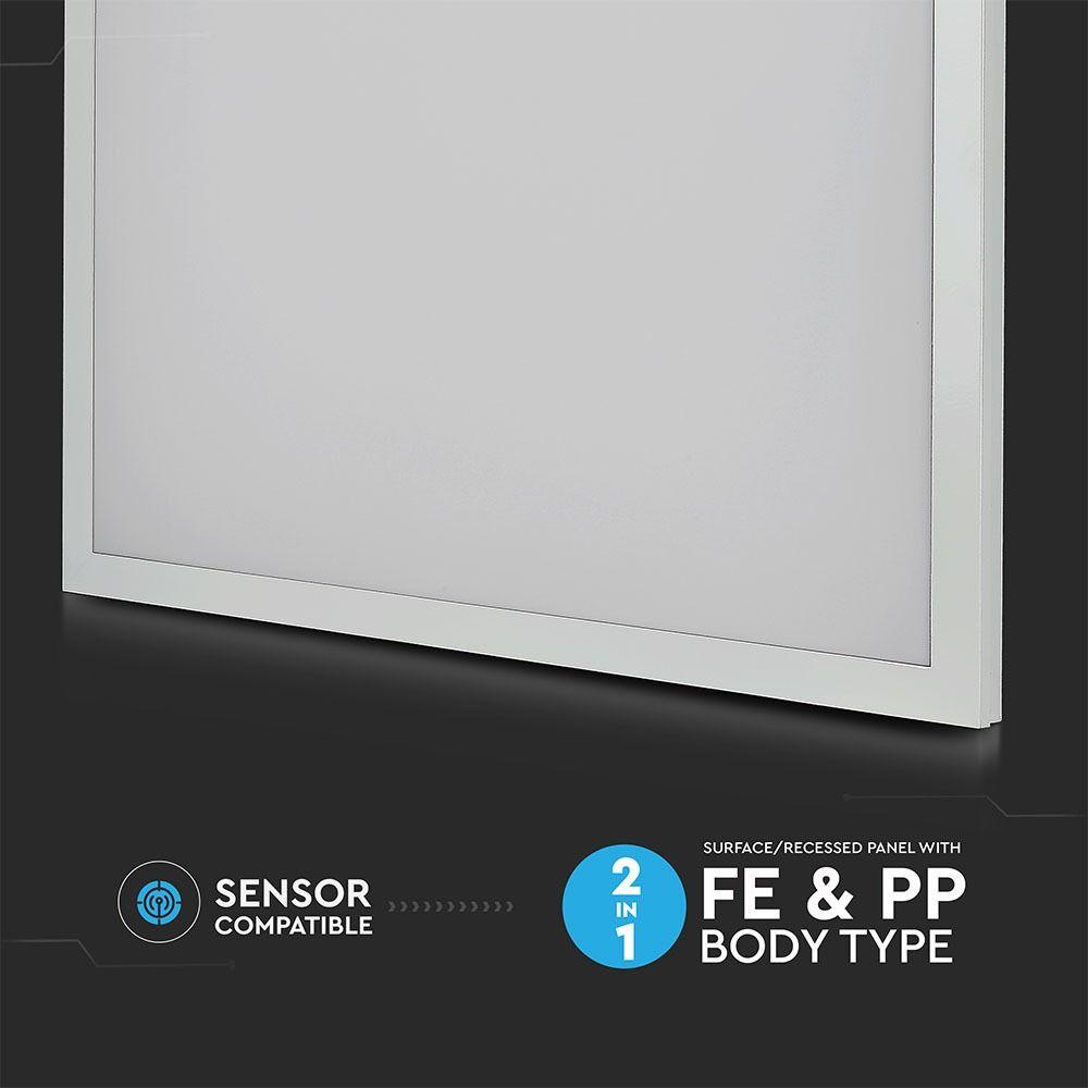 VT-6170 70W LED BACKLIT PANEL 600x600MM 2IN1(SURFACE/RECESSED) PANEL 6500K 6PCS/PACK