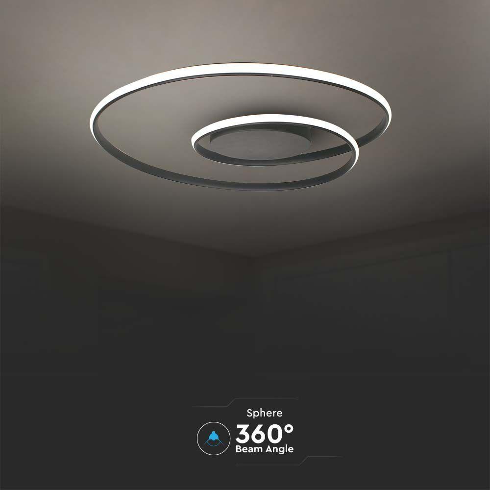 48W Sufitowa lampa LED, Wymiary:600x50mm, Barwa: 4000K, Obudowa: Czarna, Ściemniana, VTAC, SKU 14990