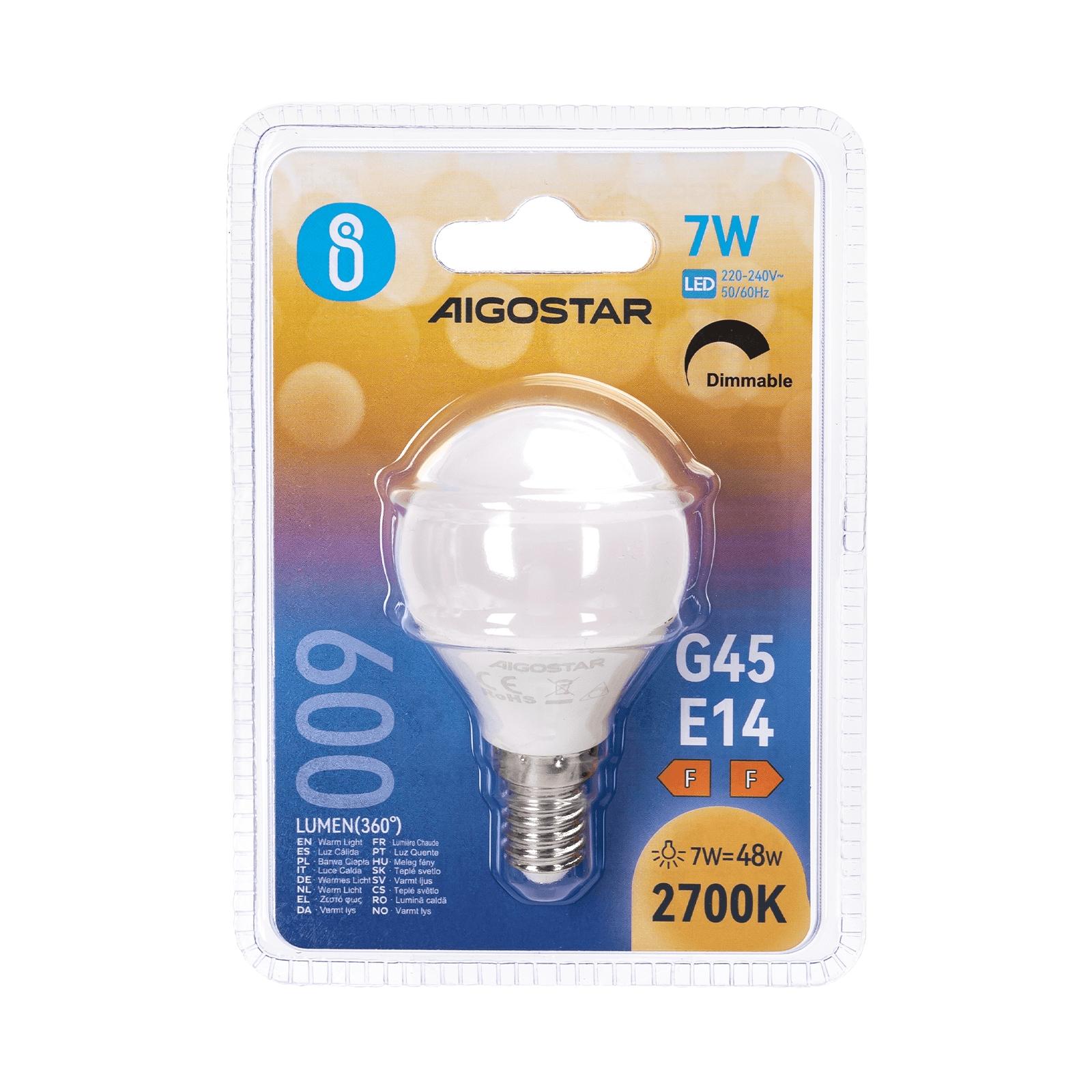 Ściemnialna żarówka LED G45 E14 7W 2700K