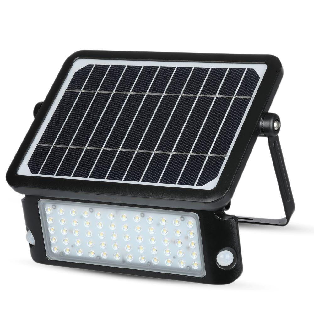 10W Naświetlacz LED solarny, Barwa:4000K, Obudowa: Czarna, VTAC, SKU 8550