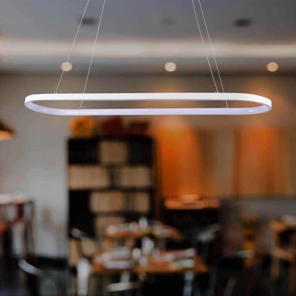 Lampa wisząca LED (80*20*100CM), Barwa: 4000K, Obudowa: Biała      , VTAC, SKU 10055