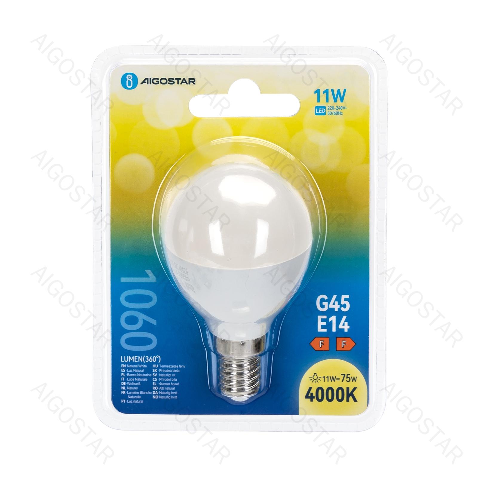 LED A5 G45 E14 11W 4000K