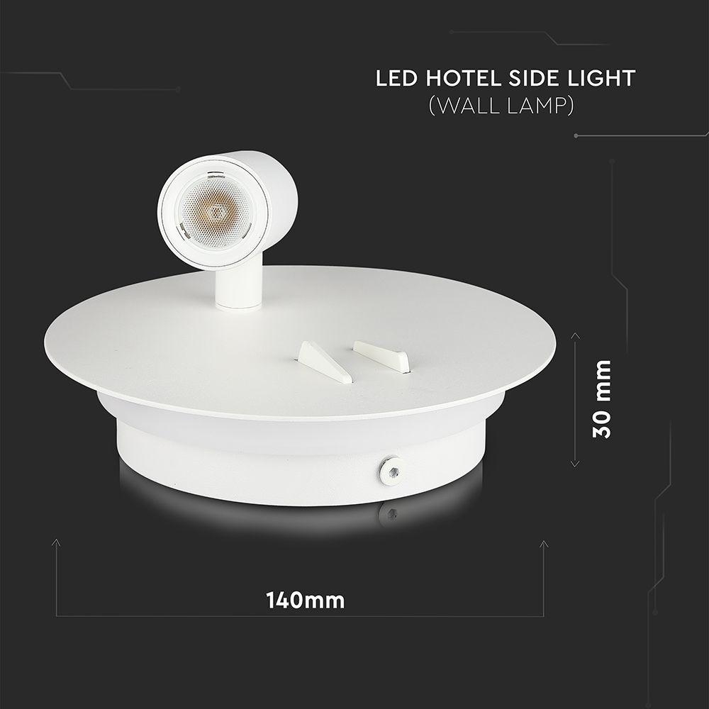 VT-2963 LED 3W+SMD 6W LED HOTEL SIDE LIGHT(WALL LAMP) 3000K-WHITE