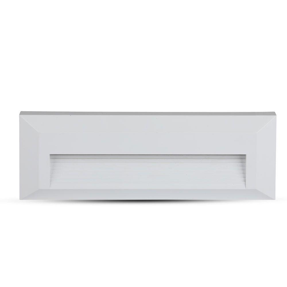 VT-1162 3W LED STEP LIGHT 3000K WHITE BODY RECTANGLE