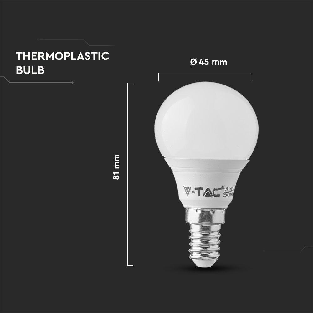 7W P45 Żarówka LED, Chip SAMSUNG, Barwa:6400K, Trzonek:E14, VTAC, SKU 865