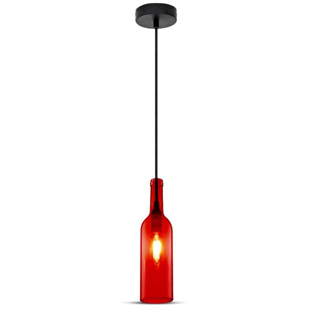 VT-7558 BOTTLE PENDANT LIGHT-E14 HOLDER-RED