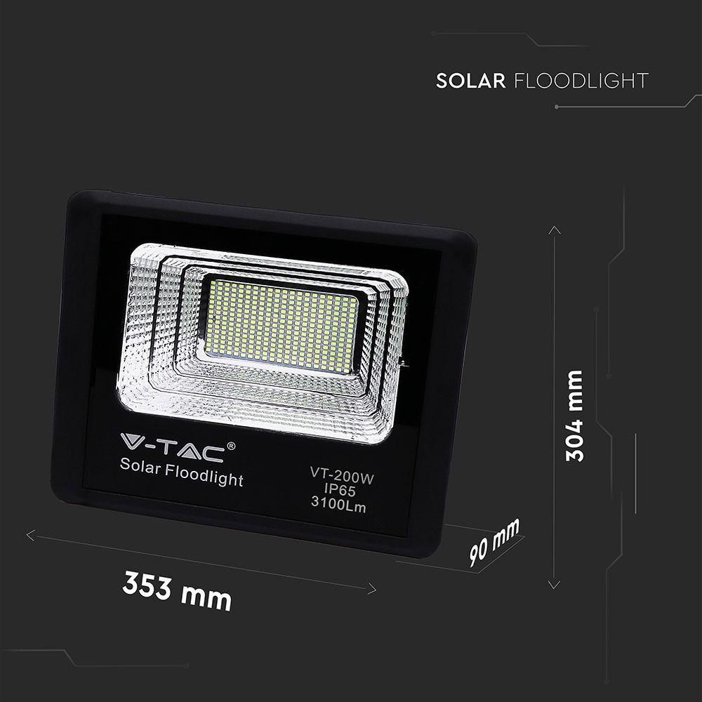 VT-200W 40W SOLAR PANEL WITH LED FLOODLIGHT 6000K