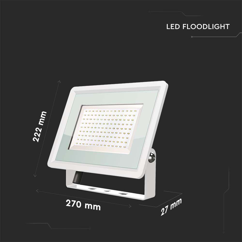 VT-49104 100W SMD FLOODLIGHT F-CLASS 3000K WHITE BODY