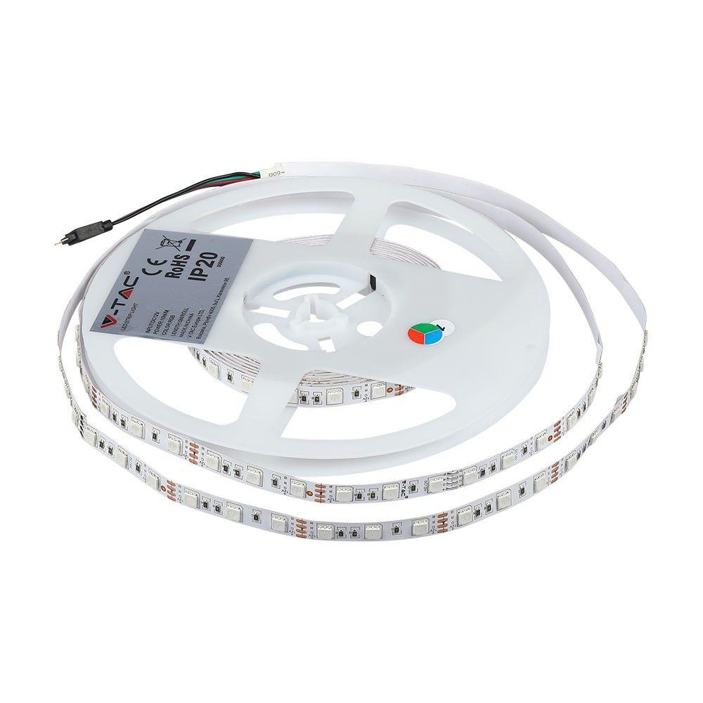 VT-5050 60 10W/M LED STRIP KIT(BS PLUG)COMPATIBLE WITH ALEXA & GOOGLE HOME RGB IP20- (5M/ROLL)(PRICE PER M)