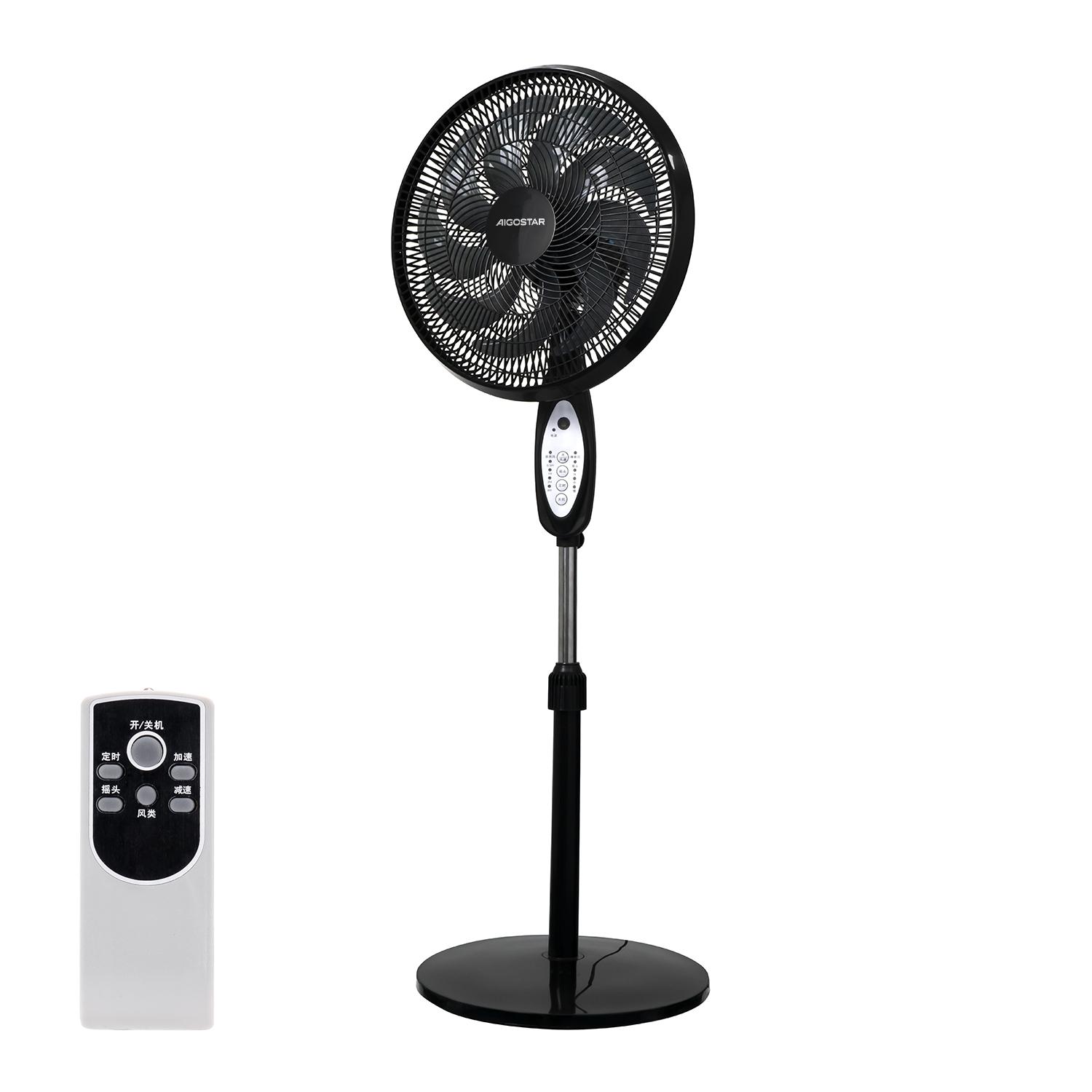 10-blade stand fan with remote control