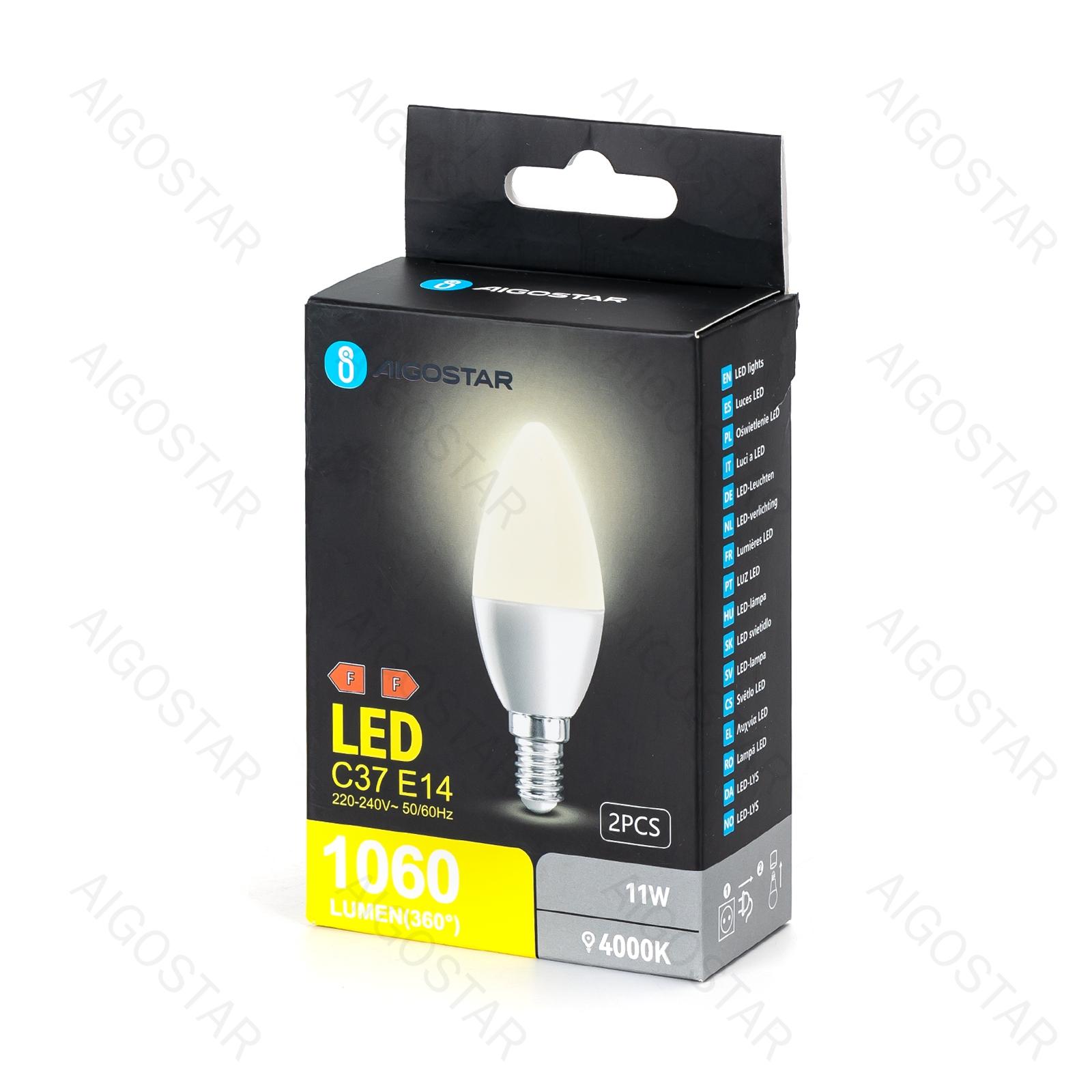 LED A5 C37 E14 11W 4000K/DOUBLE/COLOR BOX