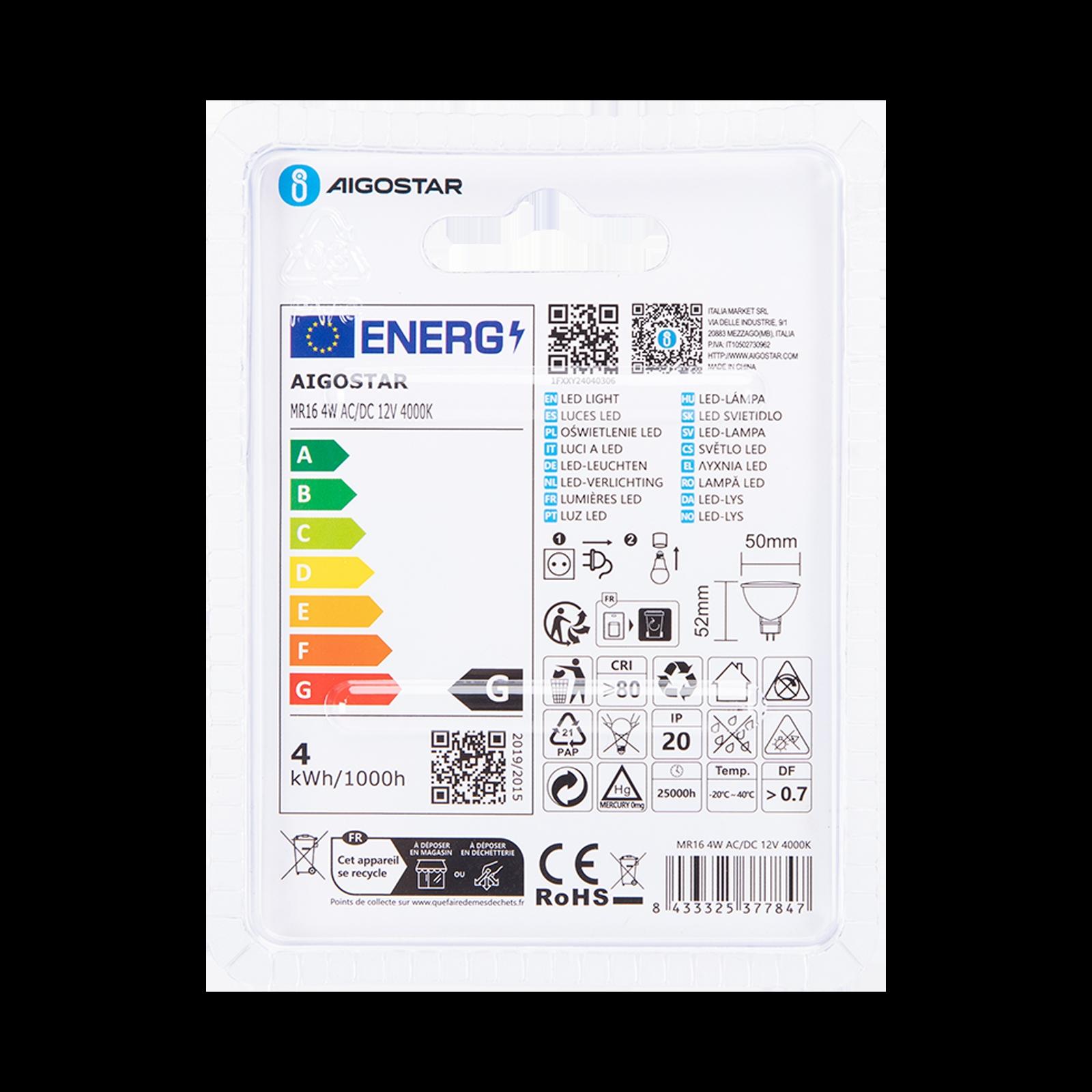 LED A5 MR16 4W 4000K