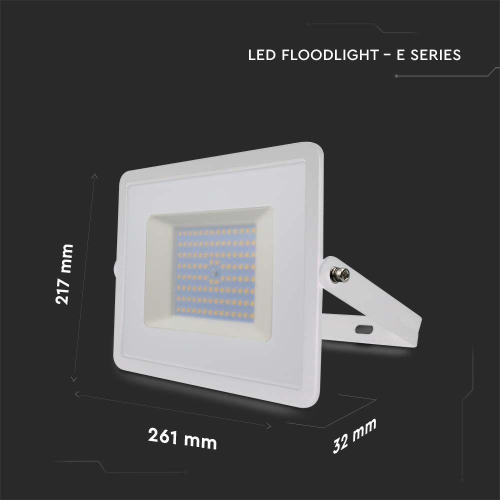 100W Naświetlacz LED SMD, Barwa:4000K, Obudowa: Biała, VTAC, SKU 215968