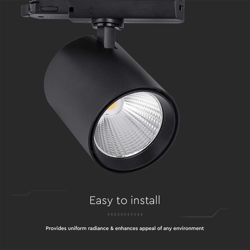 VT-4235 35W LED TRACK LIGHT ALUMINUM 4000K BLACK BODY