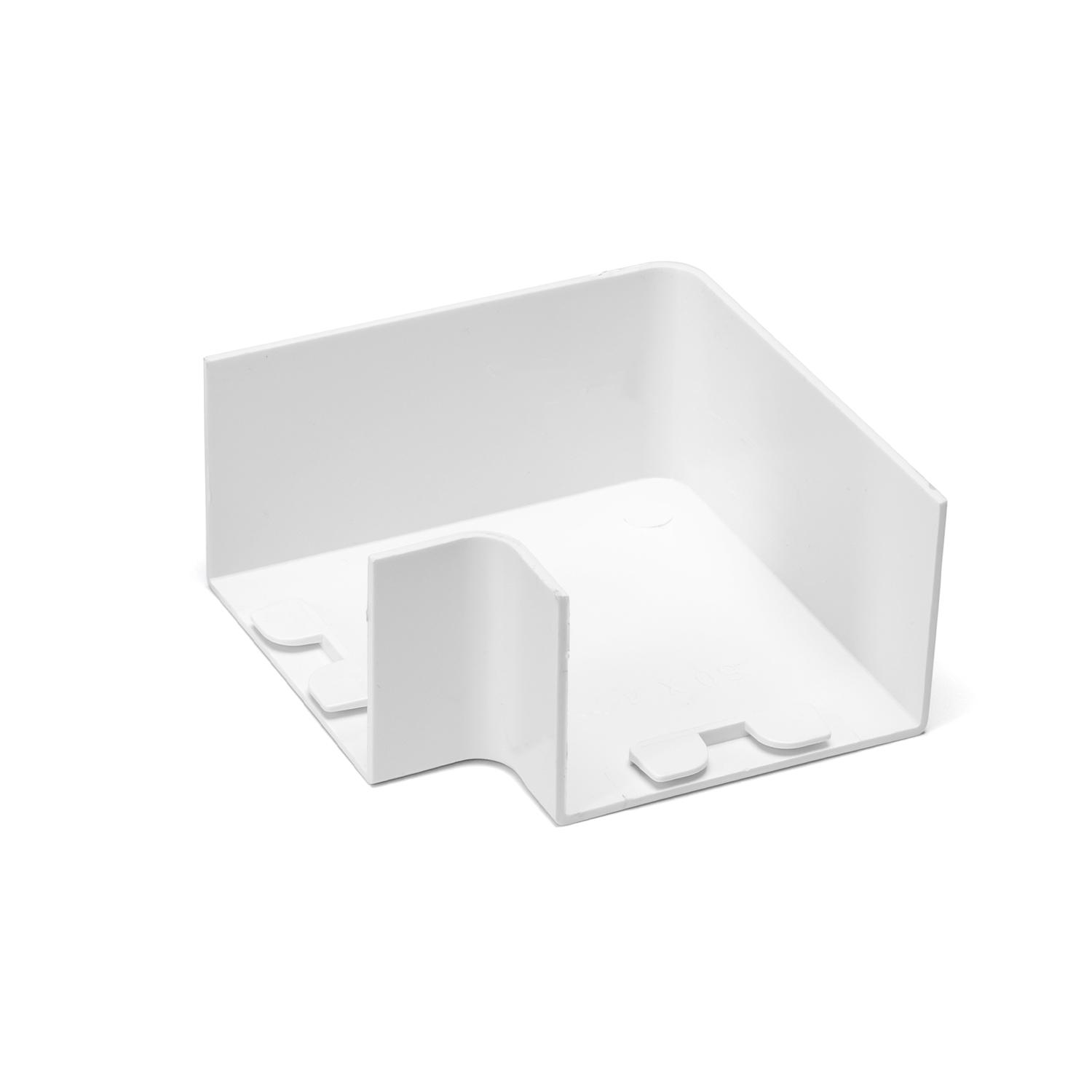 PVC Square Trunking Flat Bend White 60*40mm 4pcs