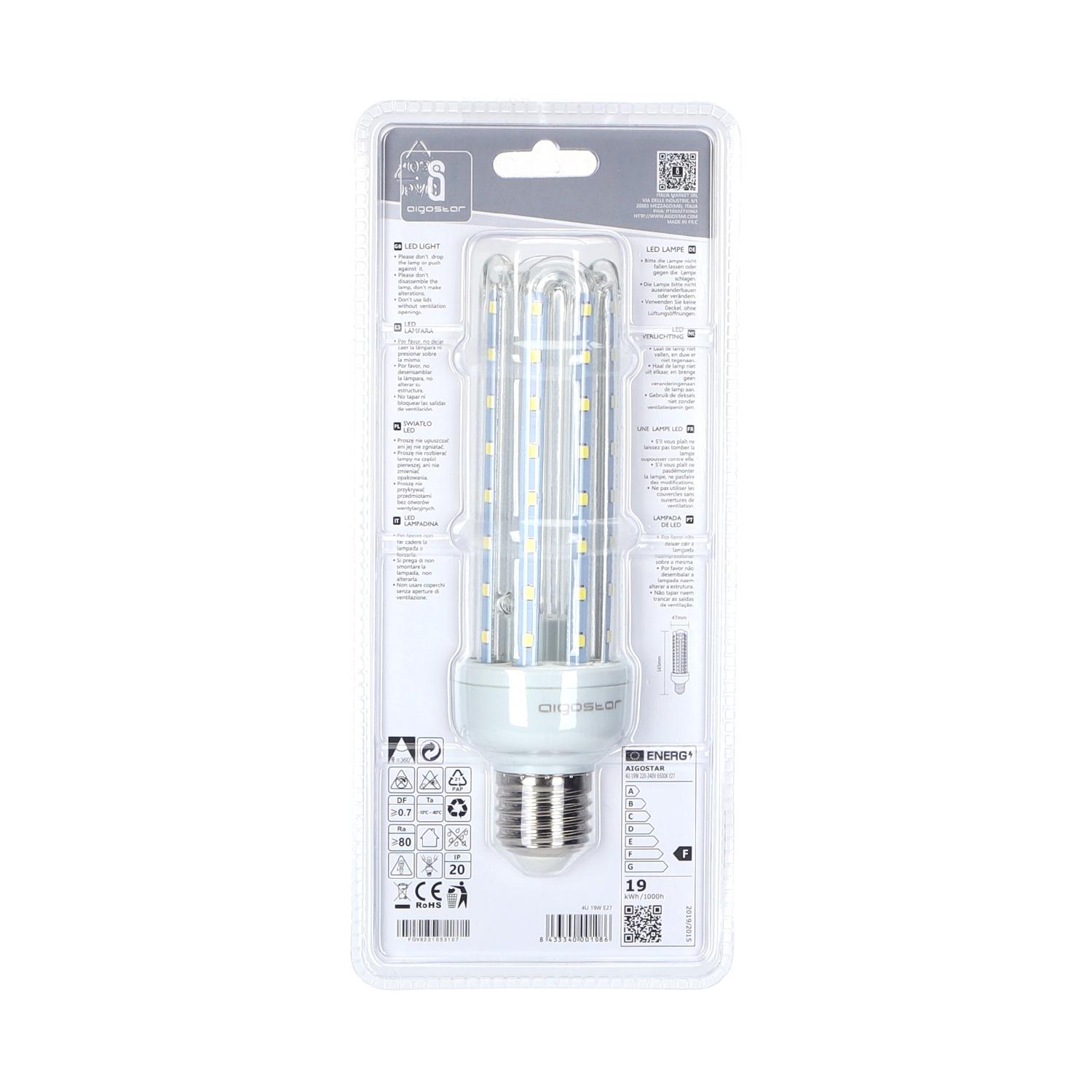 LED E27 19W U-tube