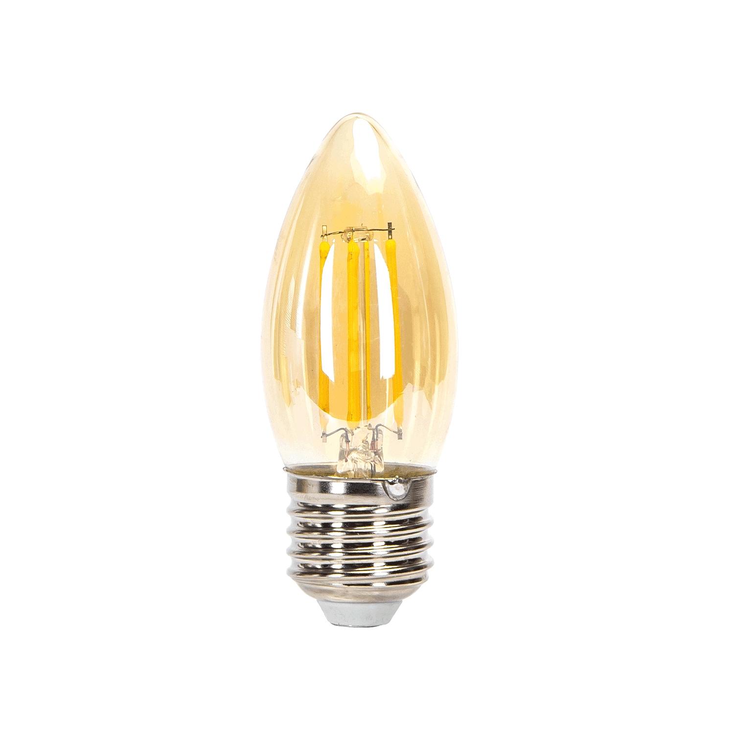 LED Filament Bulb (Amber) C35 E27 6W