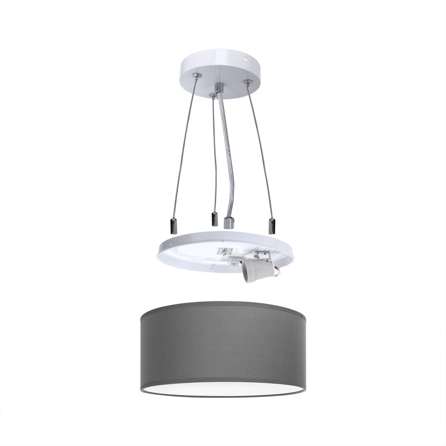 CEILING LIGHT WITH FABRIC LAMPSHADE ( Iron & fabric )