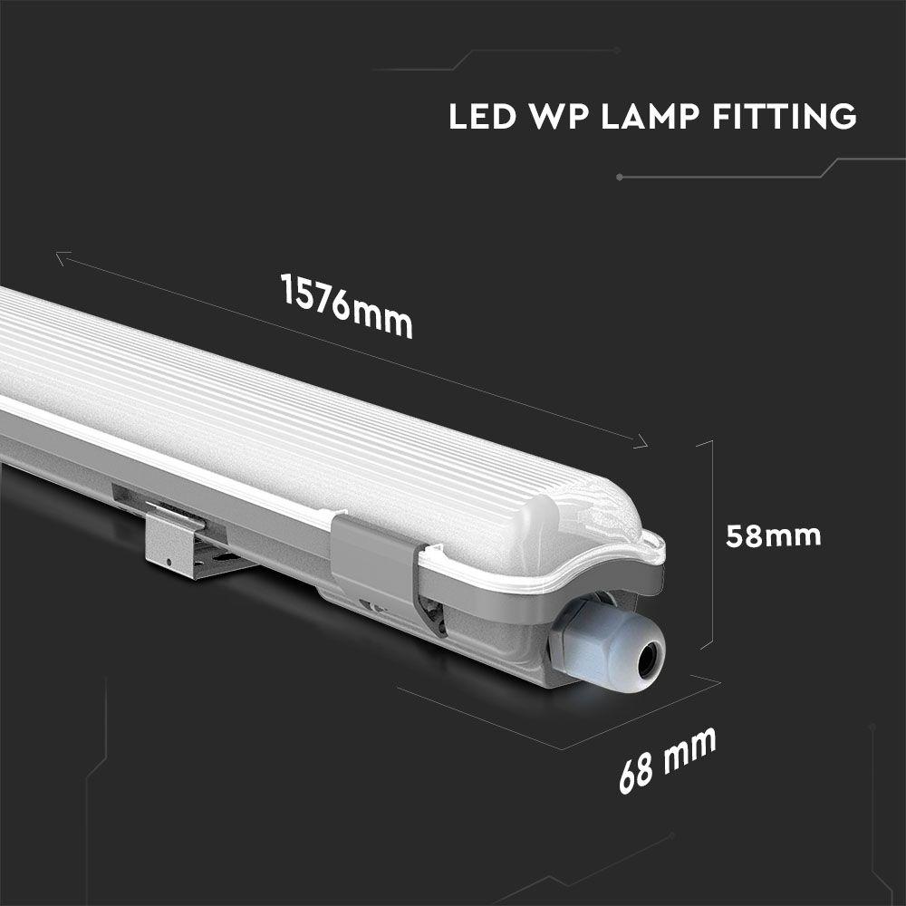 1X22W Oprawa Hermetyczna 150cm z świetlówką T8, Barwa:6400K, IP65, VTAC, SKU 6462