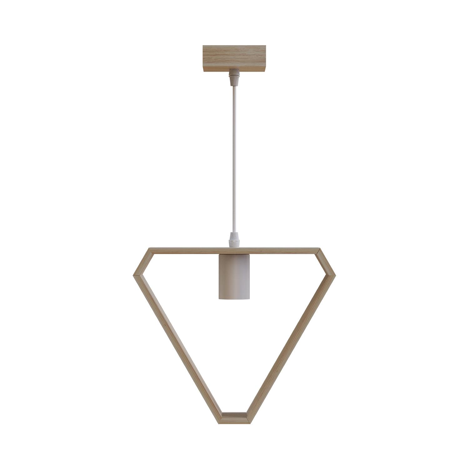 Pendant light with wooden frame ( Wood&metal )