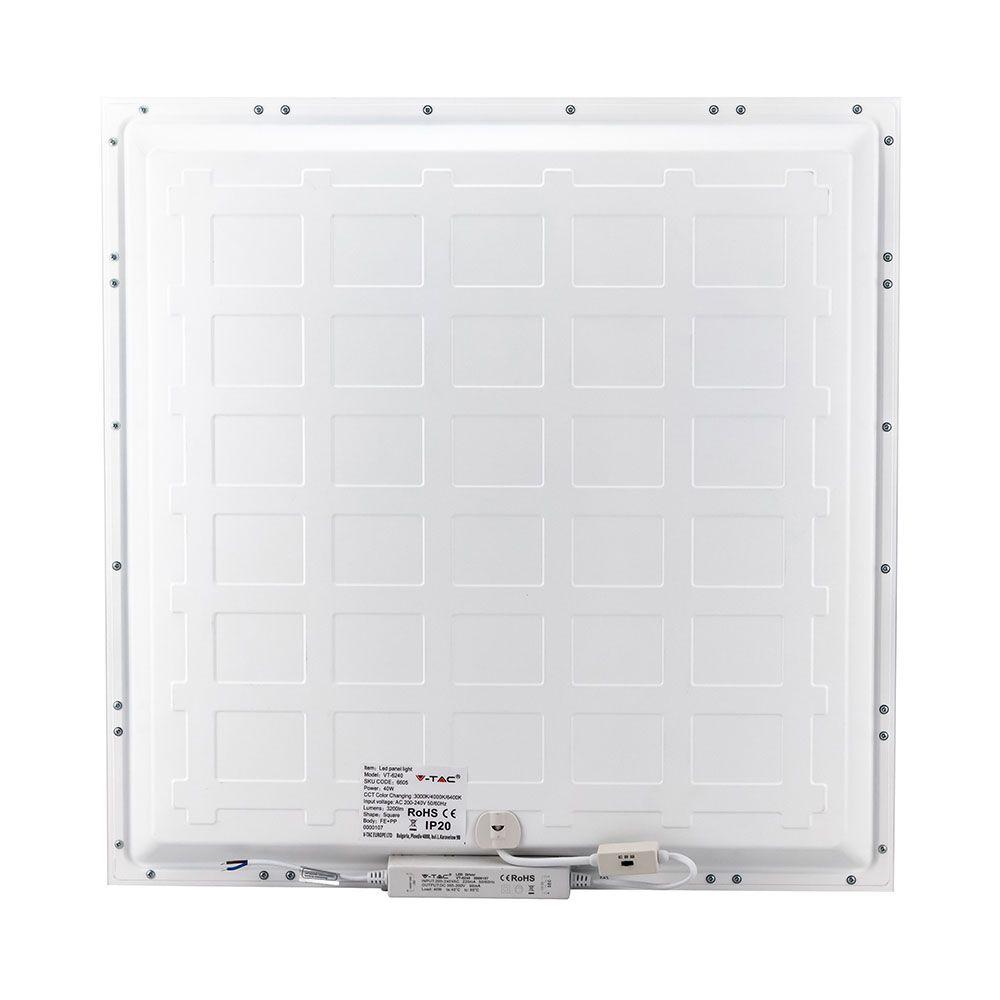 40W Panel LED 600x600mm, Barwa: 3w1, Opakowanie:6 szt. , VTAC, SKU 6605