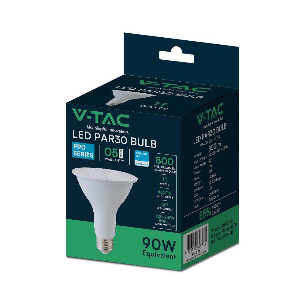 VT-230 11W LED PAR30 BULB SAMSUNG CHIP 4000K E27