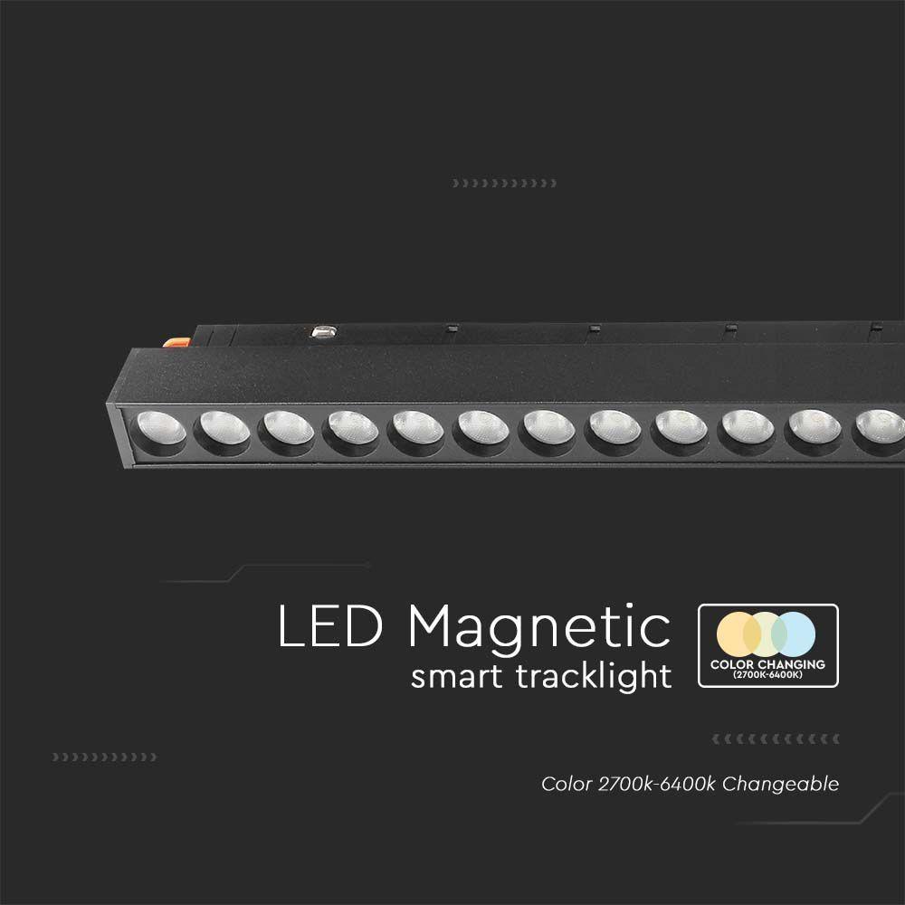 VT-3621 20W LED MAGNETIC SMART TRACKLIGHT 3IN1 BLACK BODY