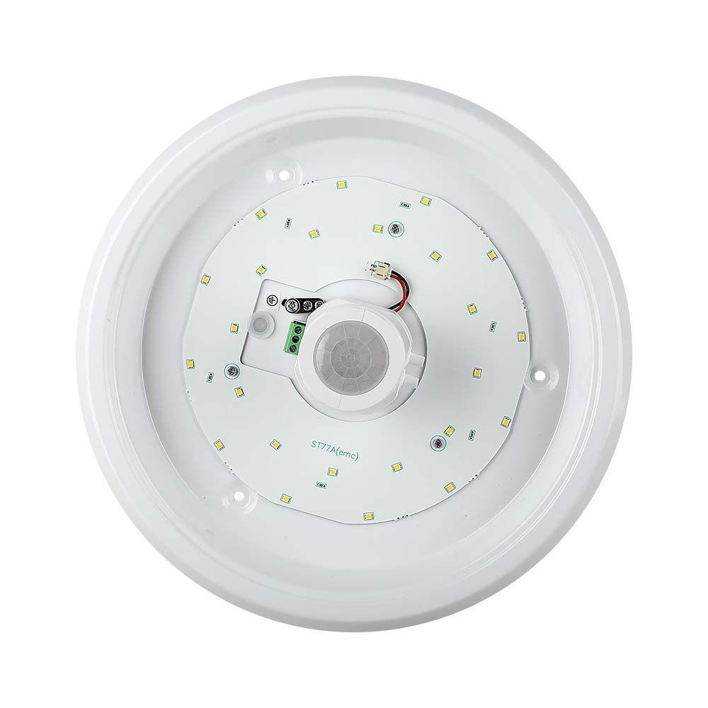 12W Plafon LED z czujnikiem PIR, Chip SAMSUNG, Barwa:3000K, VTAC, SKU 21807