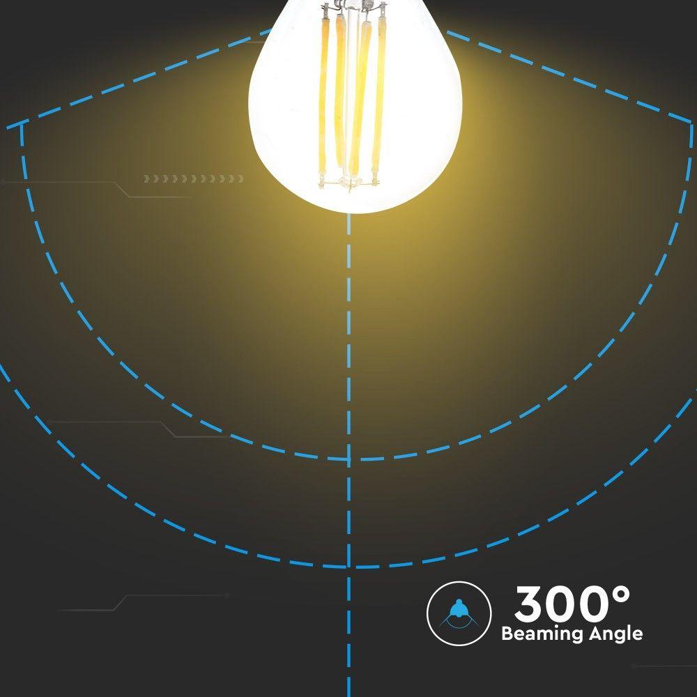 VT-2386 6W G45 LED FILAMENT BULB-CLEAR GLASS 2700K E27(130LM/WATT)