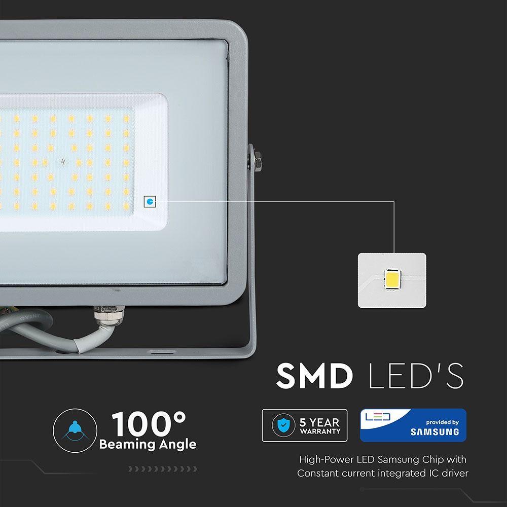 VT-50 50W SMD FLOODLIGHT SAMSUNG CHIP 3000K GREY BODY