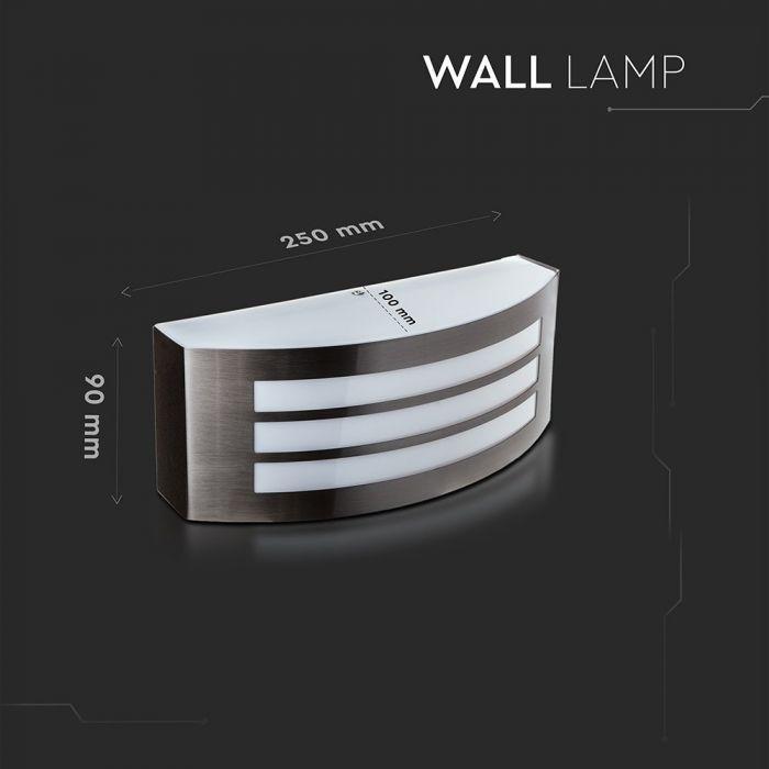 VT-7680 E27 WALL LAMP WITH STAINLESS STEEL & PC IP44