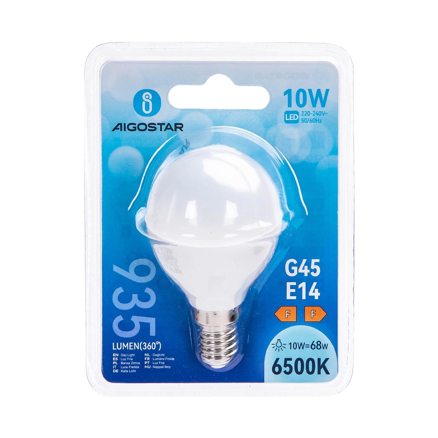 LED A5 G45 BIG ANGLE E14 10W 6500K