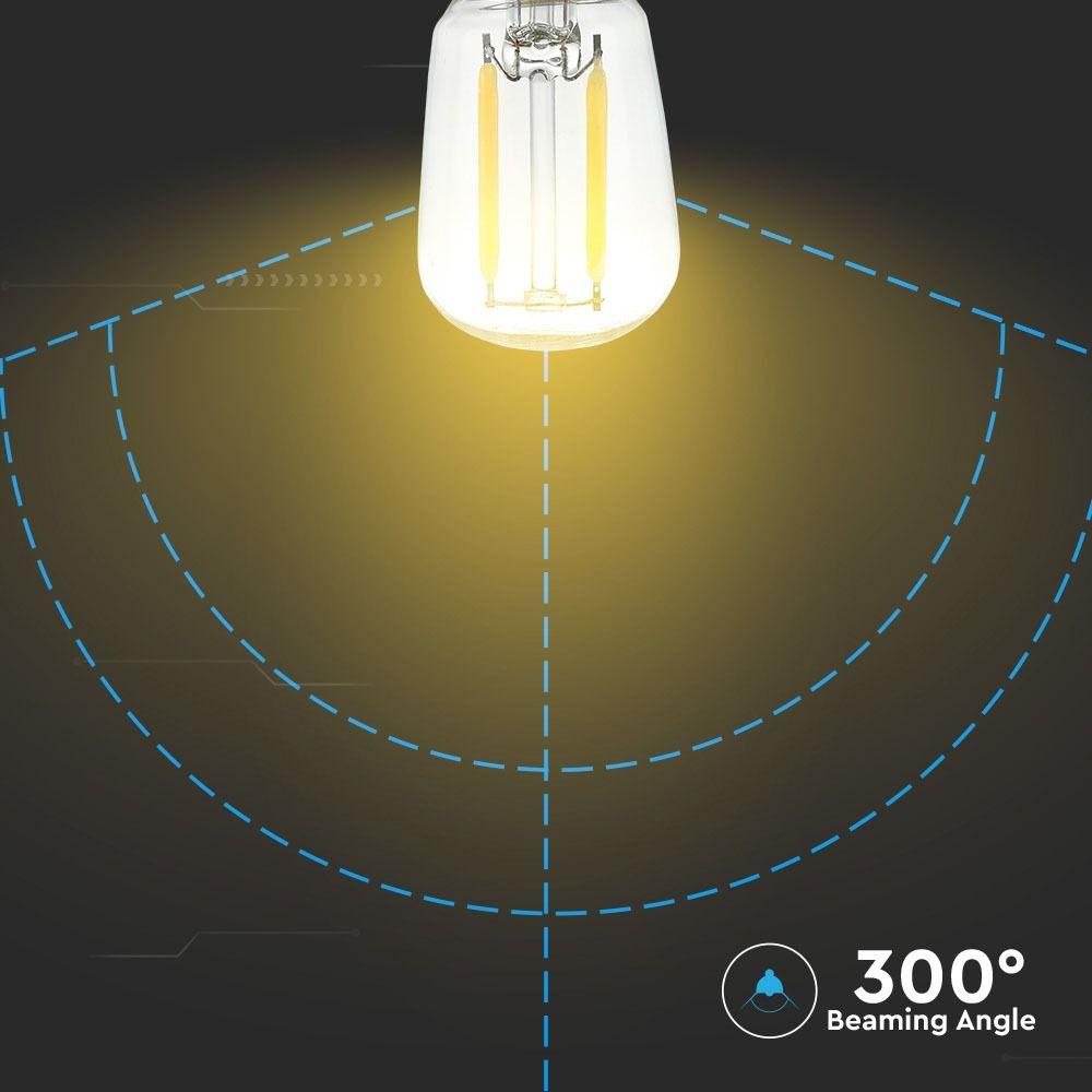 2W ST26 Żarówka LED Filament, Barwa:2700K, Trzonek:E14, VTAC, SKU 4444