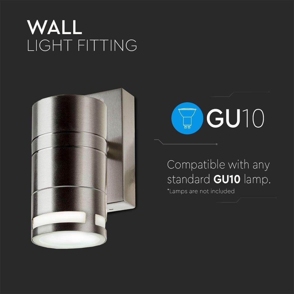 VT-7631 1 WAY GU10 WALL FITTING,STAINLESS STEEL BODY, IP44