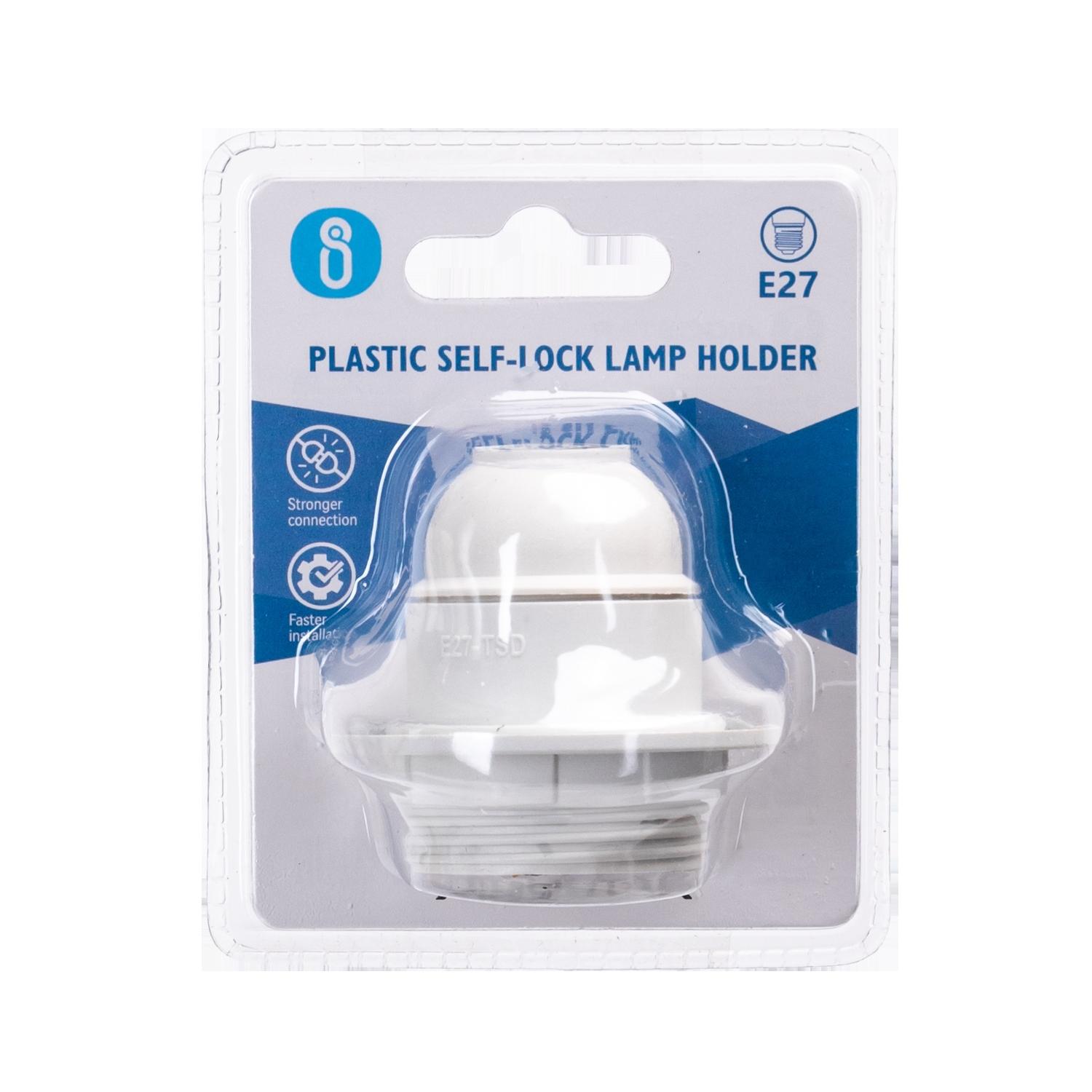 E27 Plastic Screw Terminal Lamp Holder White