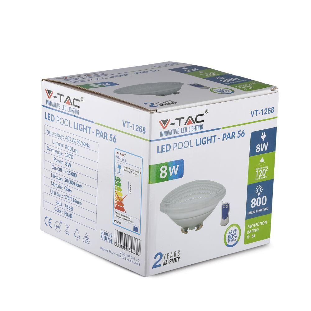 12W Żarówka LED PAR56, Basenowa, , Sterowanie: Pilot, VTAC, SKU 7562