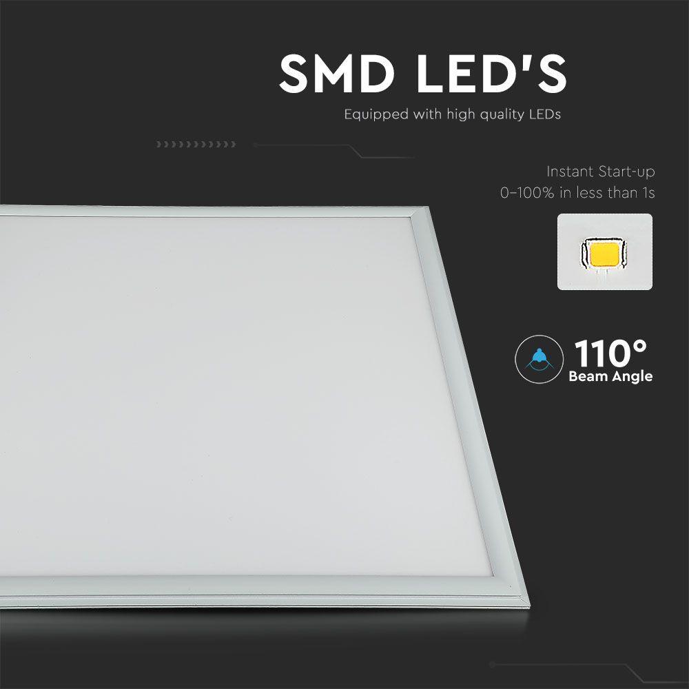 40W Panel LED 600x600mm, Barwa:3000K, Opakowanie: 6szt., VTAC, SKU 2160286