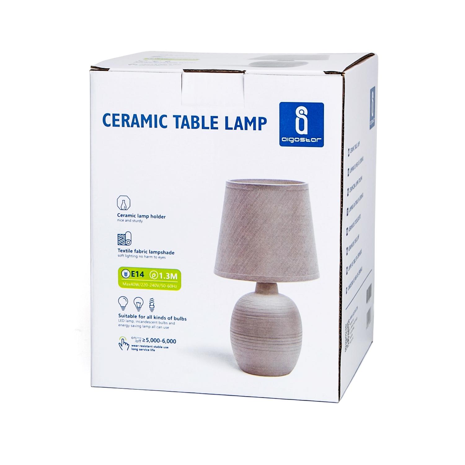 Ceramiczna lampa stołowa (bez źródła światła) E14