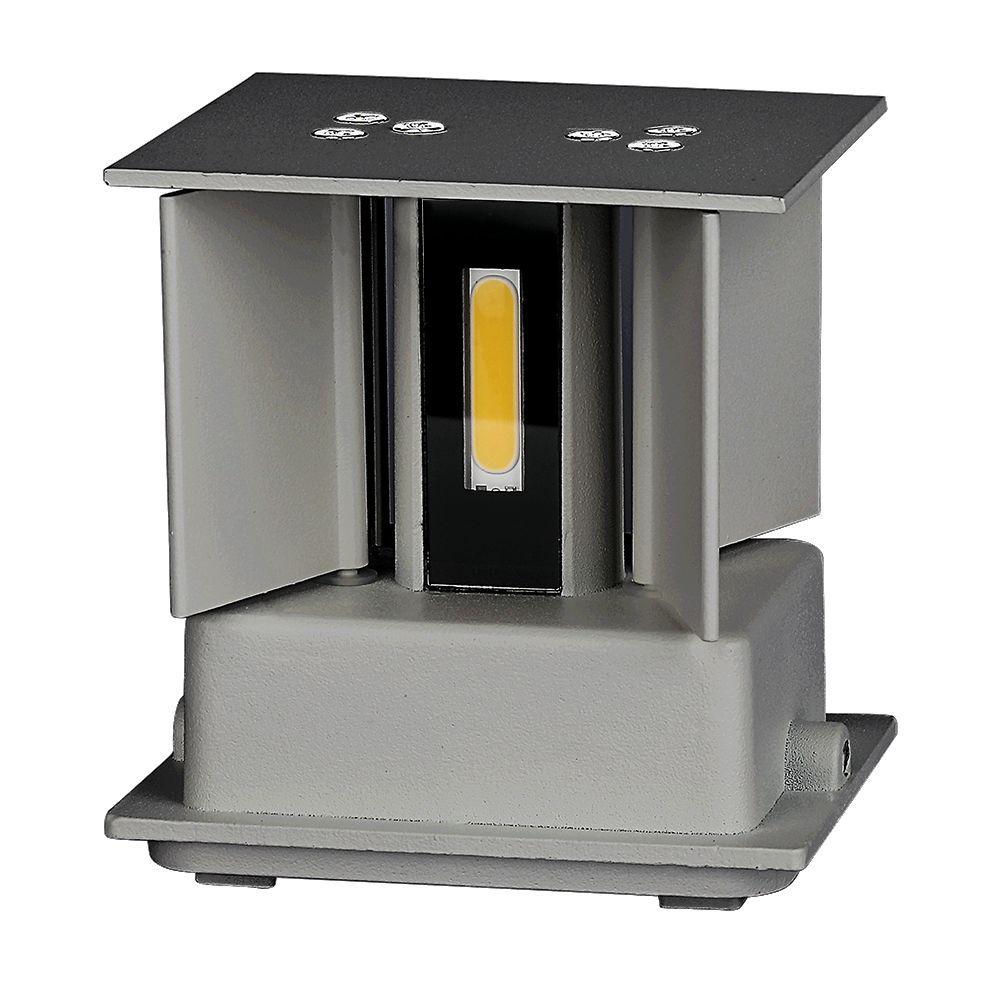 VT-759-12 11W WALL LAMP BRIDGELUX CHIP 3000K GREY SQUARE