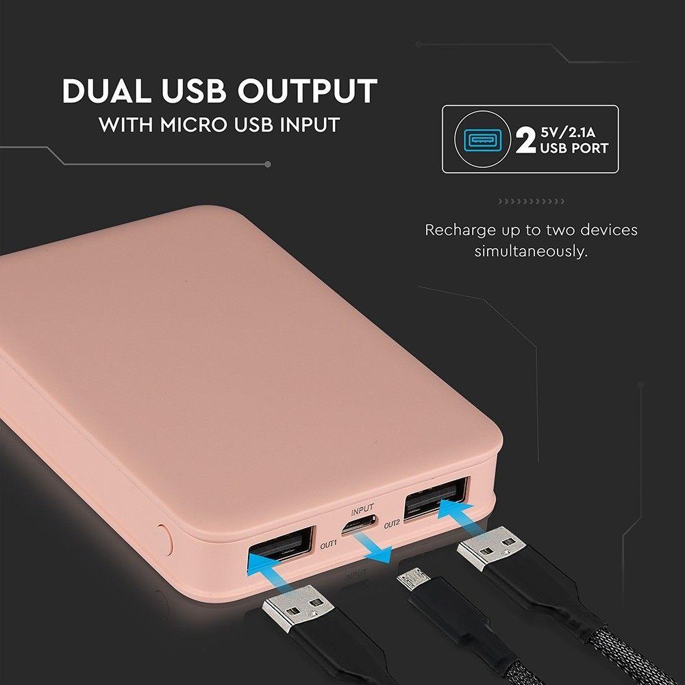 VT-3503 5000mah POWER BANK-PINK