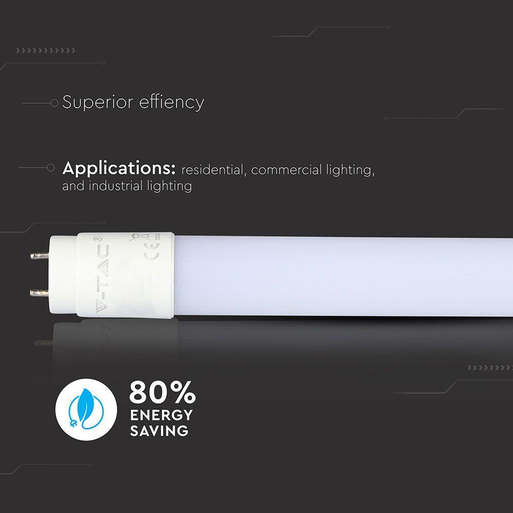 VT-1607 7W T8 LED PLASTIC TUBE NON-ROTATABLE-60CM 4000K G13(160LM/WATT)