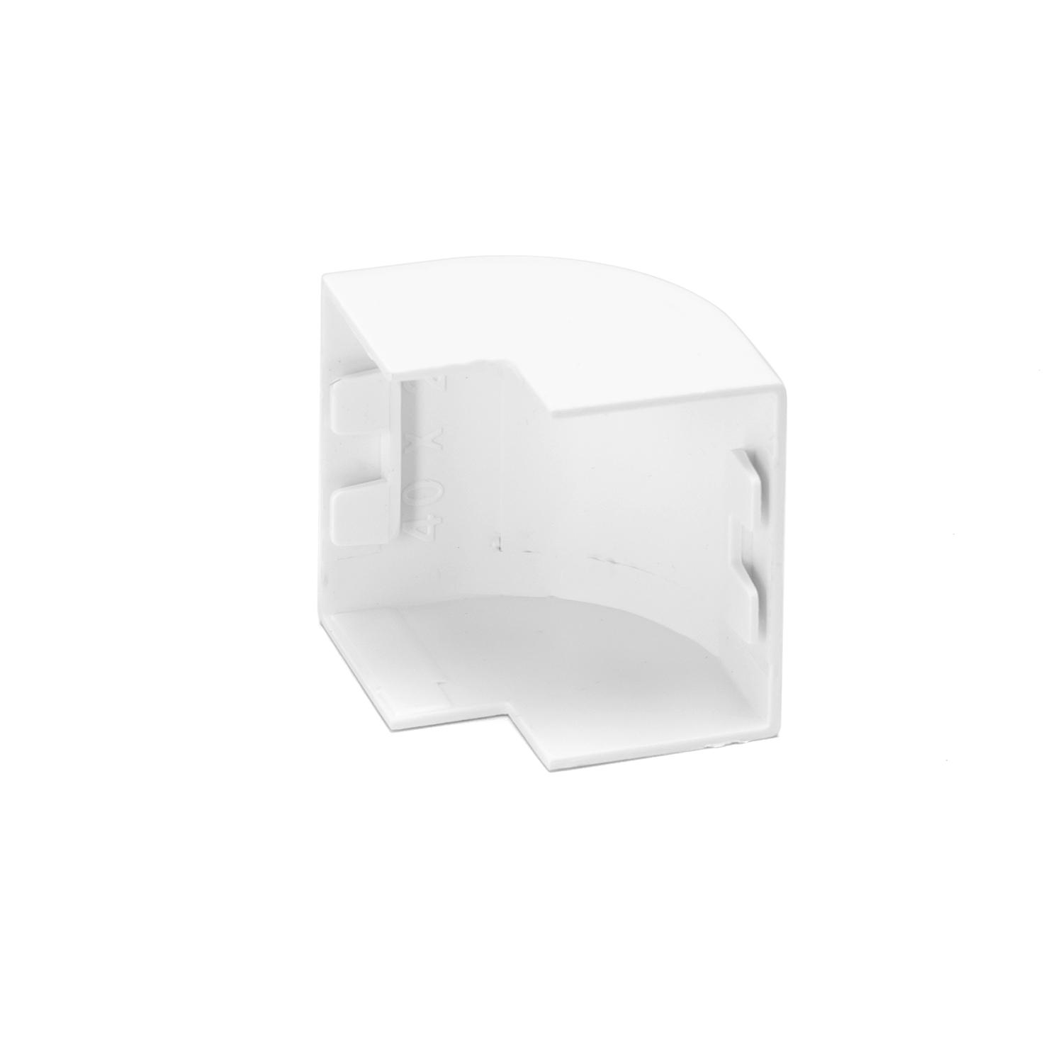 PVC Square Trunking External Bend White 25*16mm 4pcs