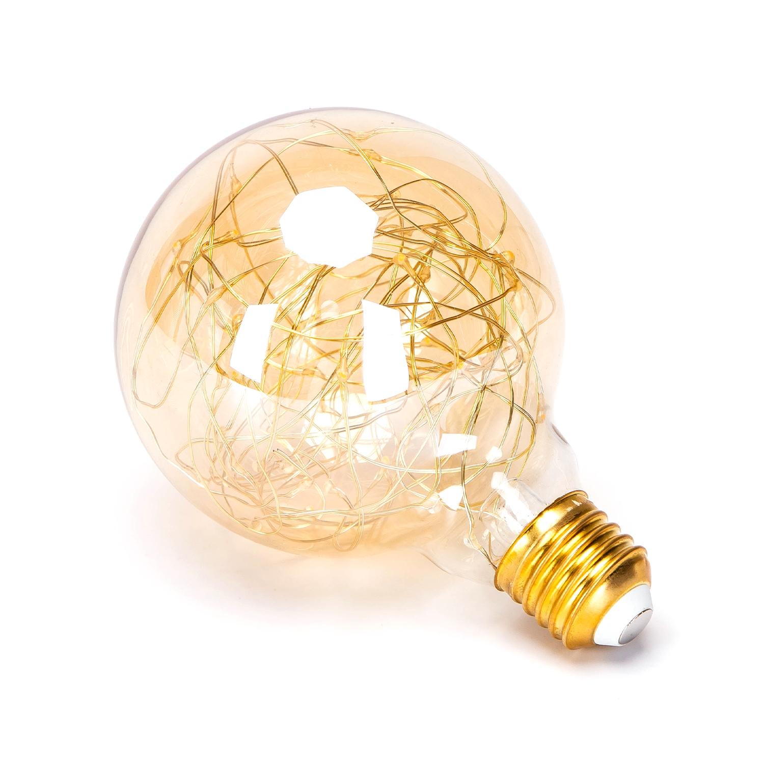 LED copper wire filament bulb G95 E27 1.2W